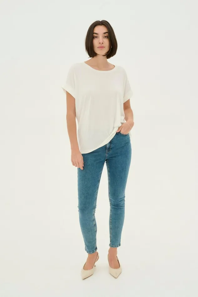 CULTURE Tops and TShirts Kajsa Tshirt Spring Gardenia 8211 Women