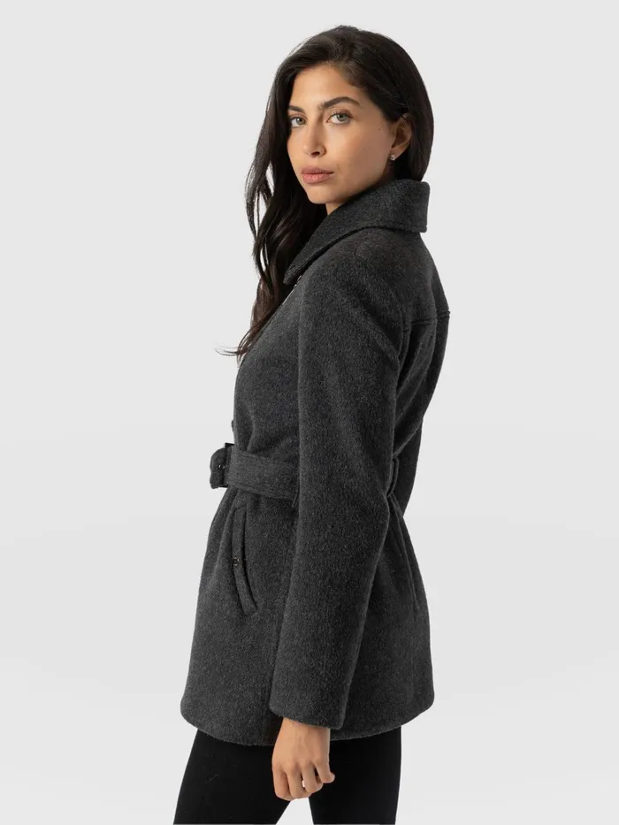 Daltrey Biker Coat 8211 Charcoal Charcoal Women Saint And Sofia Coats and Jackets