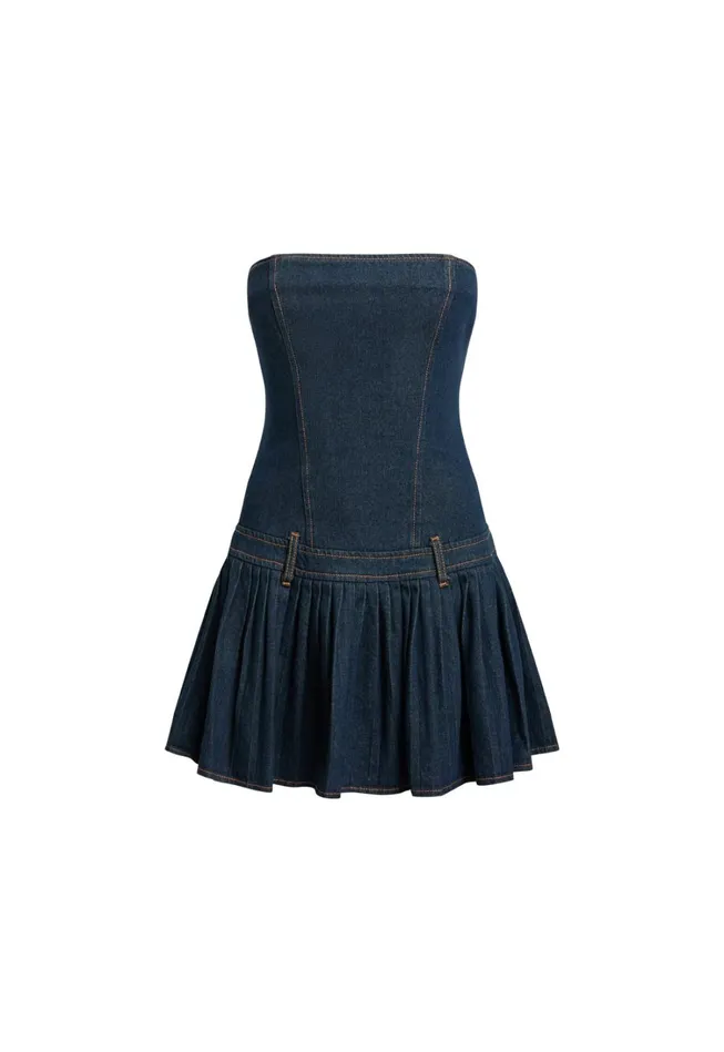 Denim Women Lioness Fashion IN BLOOM MINI DRESS Indigo Denim Women Lioness Fashion IN BLOOM MINI DRESS Indigo