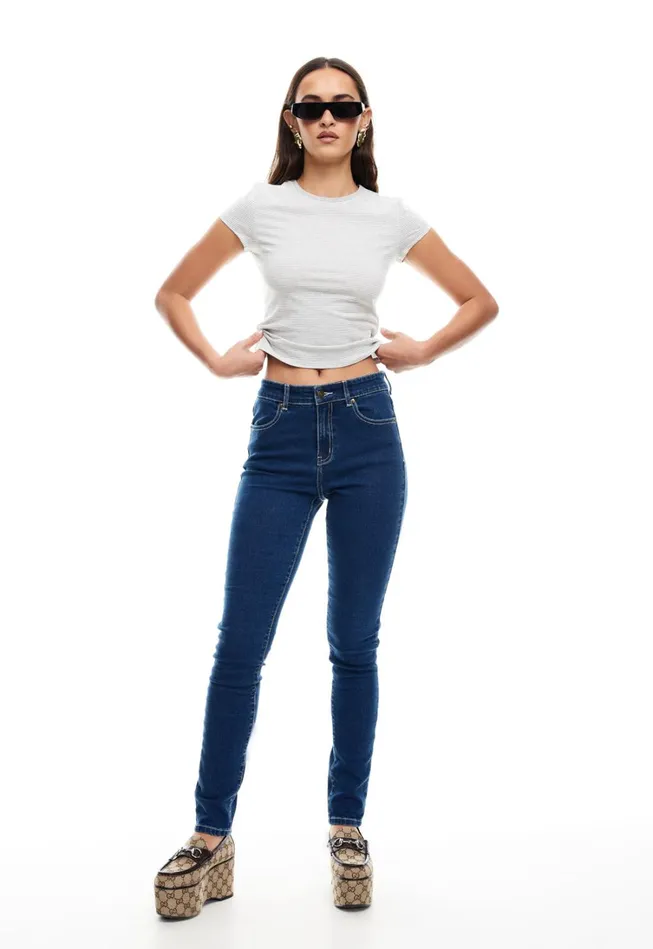 Denim Women Lioness Fashion IN BLOOM SKINNY JEAN Blue Denim Denim Women Lioness Fashion IN BLOOM SKINNY JEAN Blue Denim