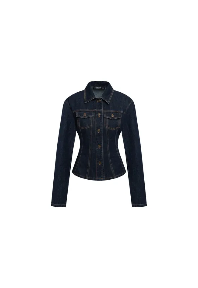 Denim Women Lioness Fashion RIDER DENIM JACKET Dark Denim Denim Women Lioness Fashion RIDER DENIM JACKET Dark Denim