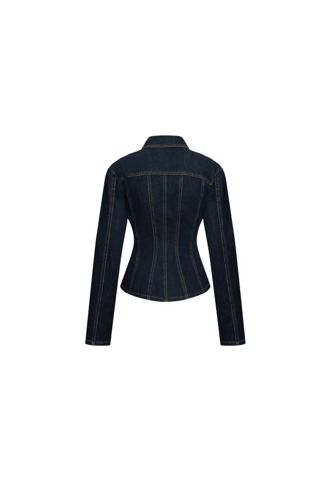 Denim Women Lioness Fashion RIDER DENIM JACKET Dark Denim Denim Women Lioness Fashion RIDER DENIM JACKET Dark Denim