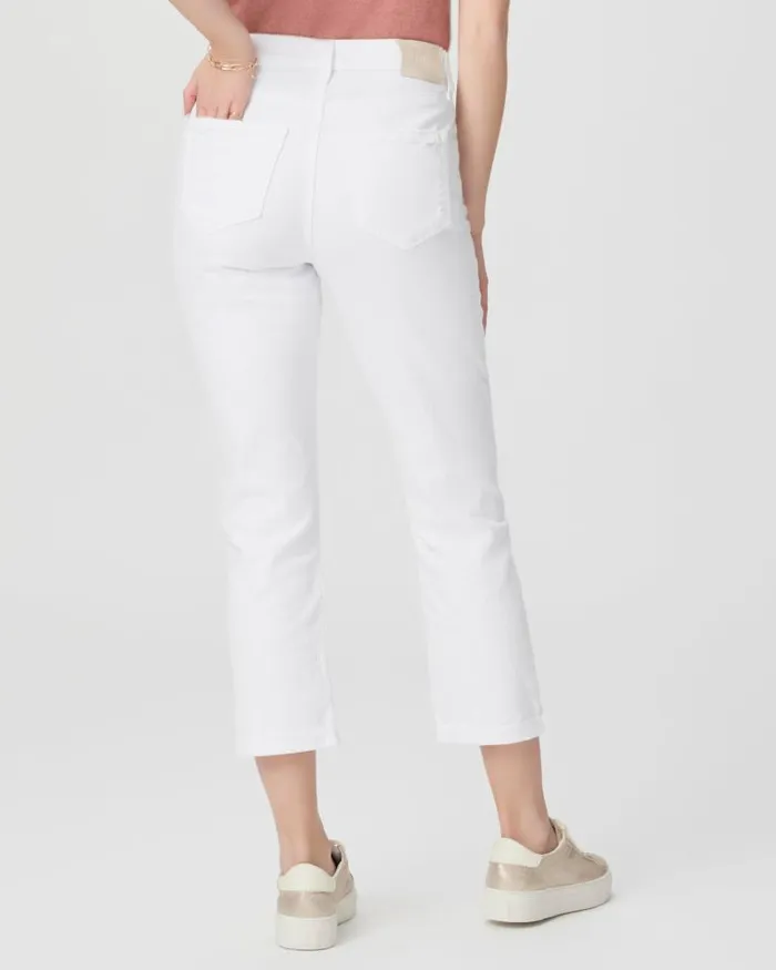 Denim Women PAIGE High Rise Brigitte Straight Jean 8211 White Noise Distressed