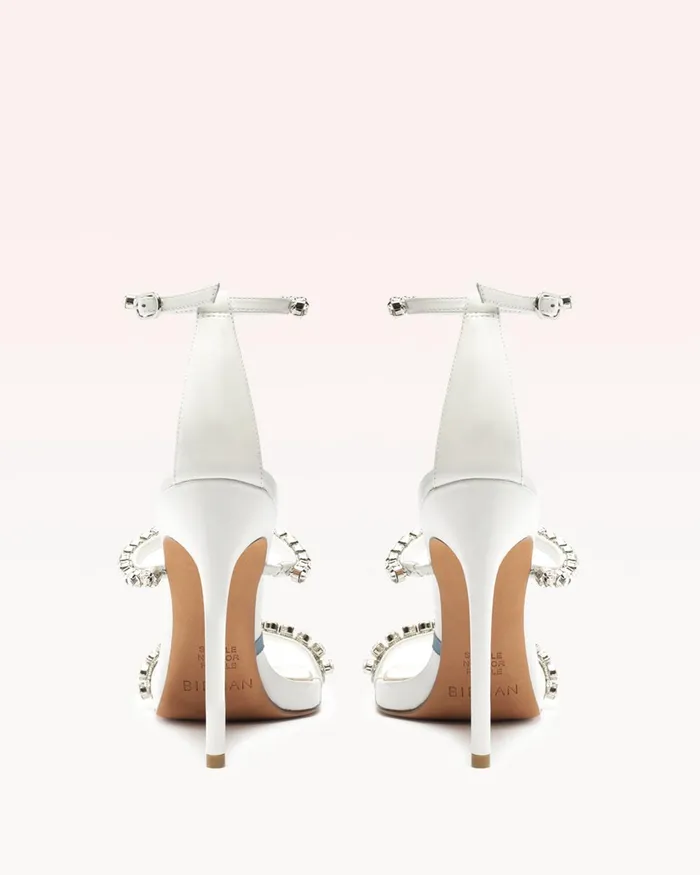Designer Wedding Shoes 8211 Alexa Crystals Bridal 100 White 8211 Alexandre Birman Bridal White Women Alexandre Birman Sandals