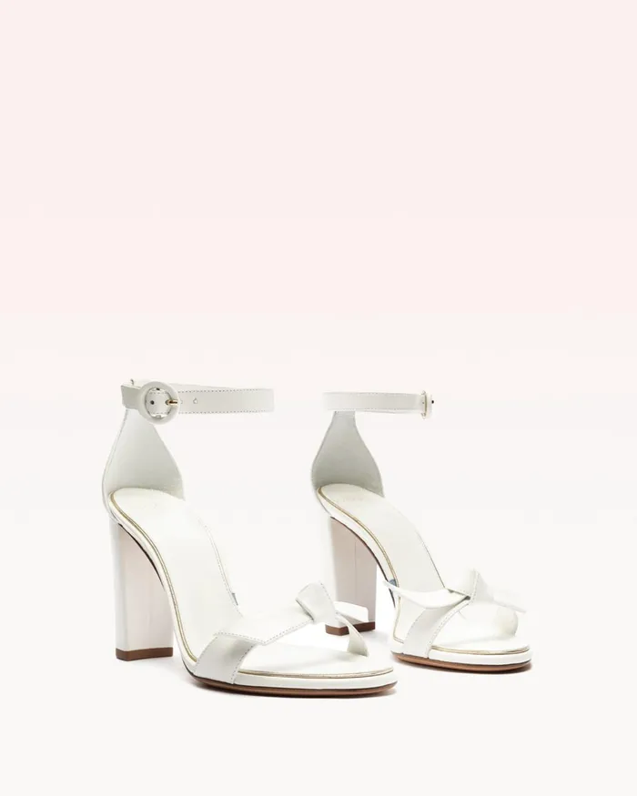 Designer Wedding Shoes 8211 Clarita Bridal Block 90 White 8211 Alexandre Birman Bridal White Women Alexandre Birman Sandals