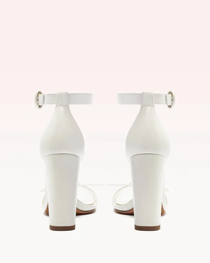Designer Wedding Shoes 8211 Clarita Bridal Block 90 White 8211 Alexandre Birman Bridal White Women Alexandre Birman Sandals