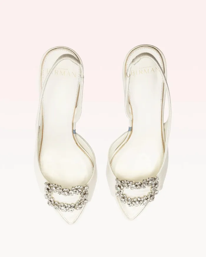 Designer Wedding Shoes 8211 Isla Crystal Bridal 85 Off White 8211 Alexandre Birman Bridal Off White Women Alexandre Birman Sandals