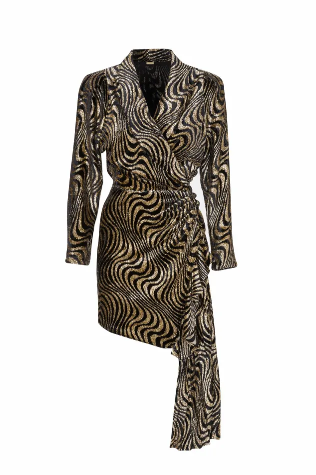 DODO BAR OR Dresses AVA MINI DRESS Black And Gold 8211 Women
