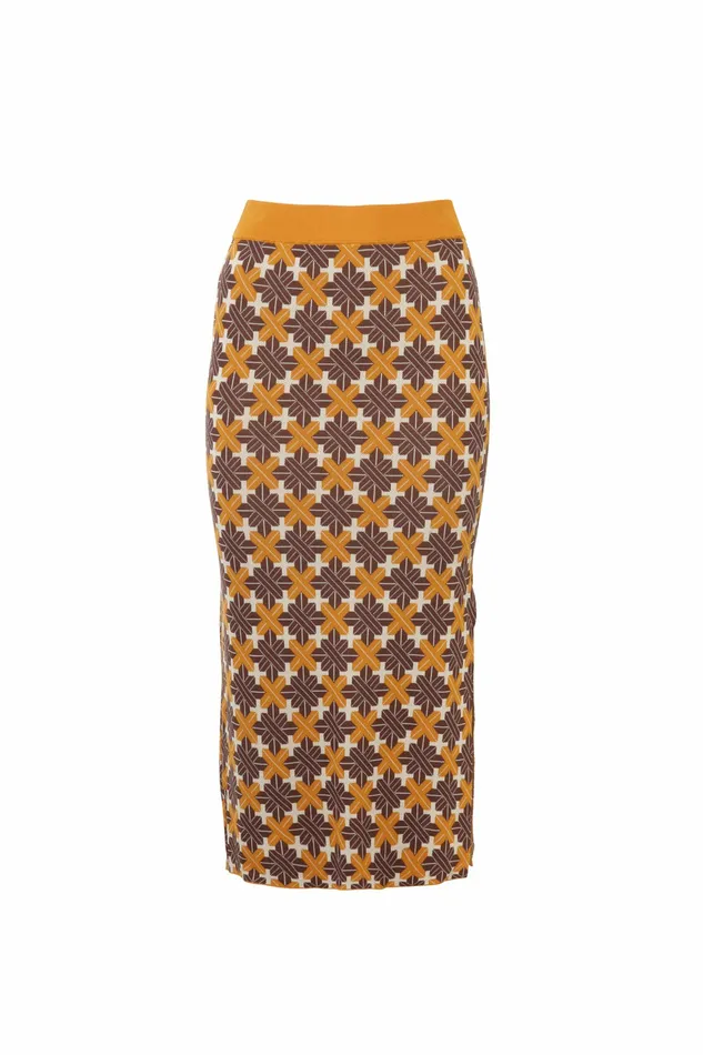 DODO BAR OR Knitwear Ayla Skirt Brown Orange Combo 8211 Women