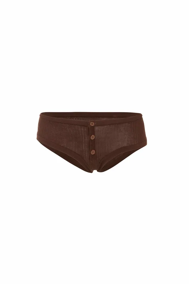 DODO BAR OR Knitwear Kelly S Knit Boxer Dark Brown 8211 Women
