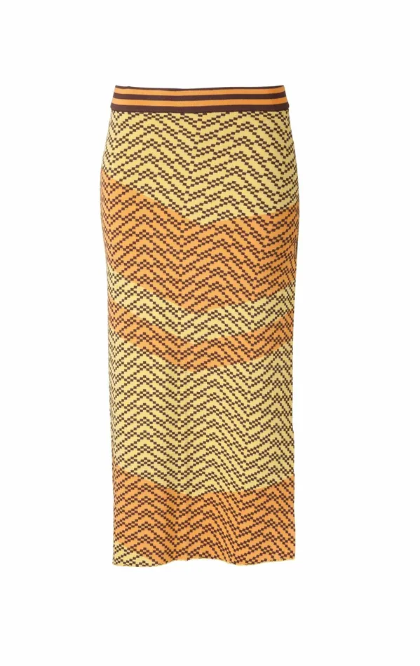 DODO BAR OR Knitwear Kenya Skirt Yellow Orange Combo 8211 Women