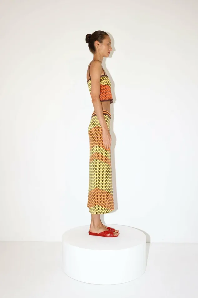 DODO BAR OR Knitwear Kenya Skirt Yellow Orange Combo 8211 Women