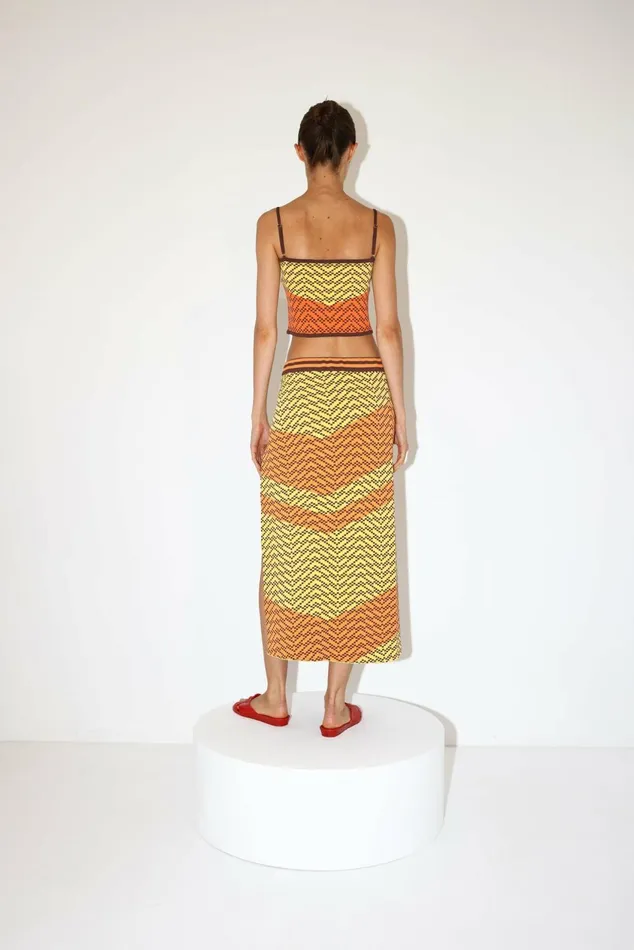 DODO BAR OR Knitwear Kenya Skirt Yellow Orange Combo 8211 Women