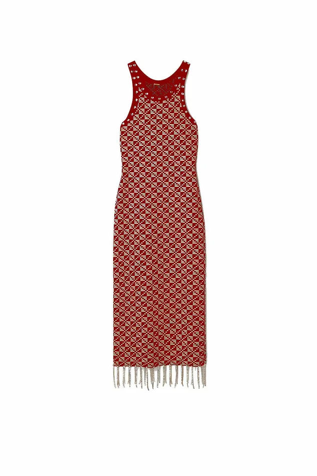 DODO BAR OR Knitwear Kim Dress Red Cream 8211 Women