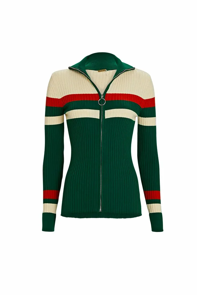 DODO BAR OR Knitwear Lee Cardigan Green Combo 8211 Women DODO BAR OR Knitwear Lee Cardigan Green Combo 8211 Women