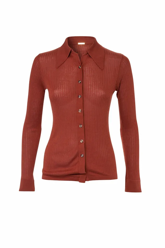 DODO BAR OR Knitwear Paya S Knit Shirt Rust 8211 Women