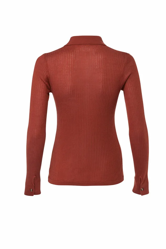 DODO BAR OR Knitwear Paya S Knit Shirt Rust 8211 Women