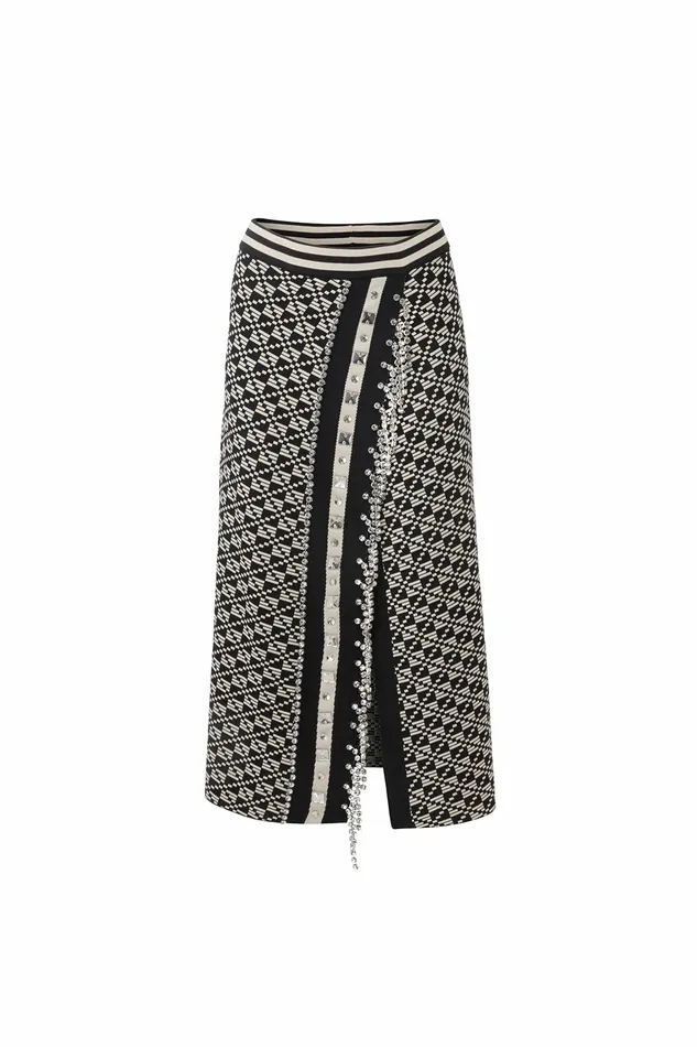 DODO BAR OR Knitwear Shin Skirt Black Cream 8211 Women