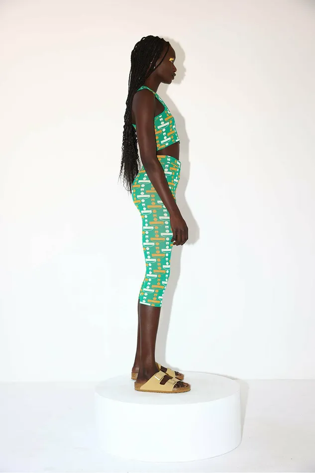 DODO BAR OR Trousers Lily Legging Green Combo 8211 Women