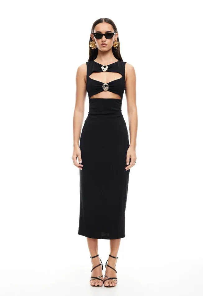 Dresses Women Lioness Fashion AFTER HOURS MIDI DRESS Onyx Dresses Women Lioness Fashion AFTER HOURS MIDI DRESS Onyx