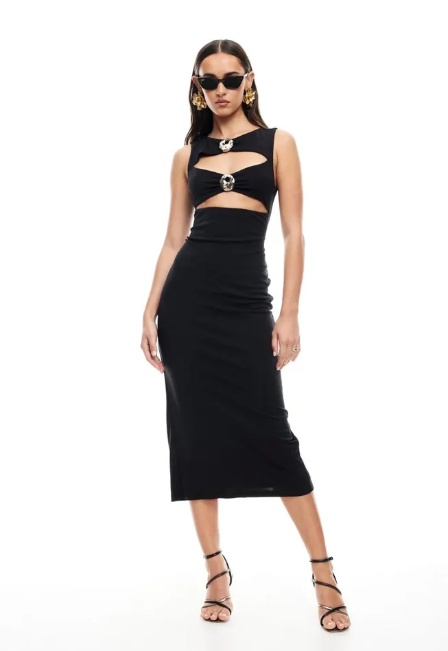 Dresses Women Lioness Fashion AFTER HOURS MIDI DRESS Onyx Dresses Women Lioness Fashion AFTER HOURS MIDI DRESS Onyx