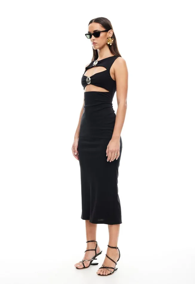 Dresses Women Lioness Fashion AFTER HOURS MIDI DRESS Onyx Dresses Women Lioness Fashion AFTER HOURS MIDI DRESS Onyx