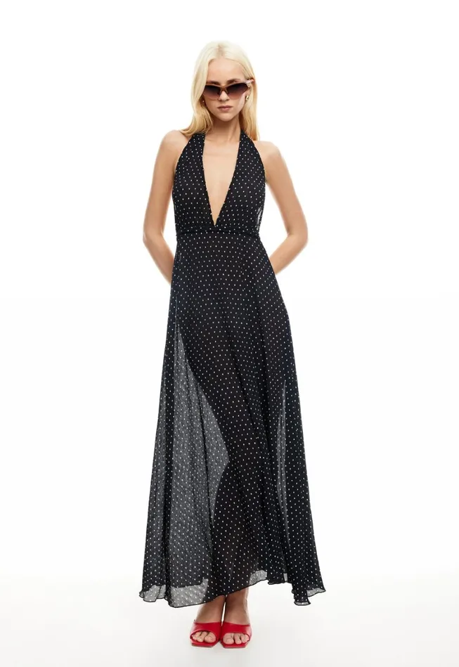 Dresses Women Lioness Fashion DISTRICT MAXI DRESS Onyx Polka Dresses Women Lioness Fashion DISTRICT MAXI DRESS Onyx Polka