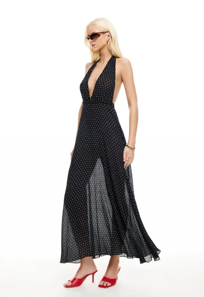 Dresses Women Lioness Fashion DISTRICT MAXI DRESS Onyx Polka Dresses Women Lioness Fashion DISTRICT MAXI DRESS Onyx Polka