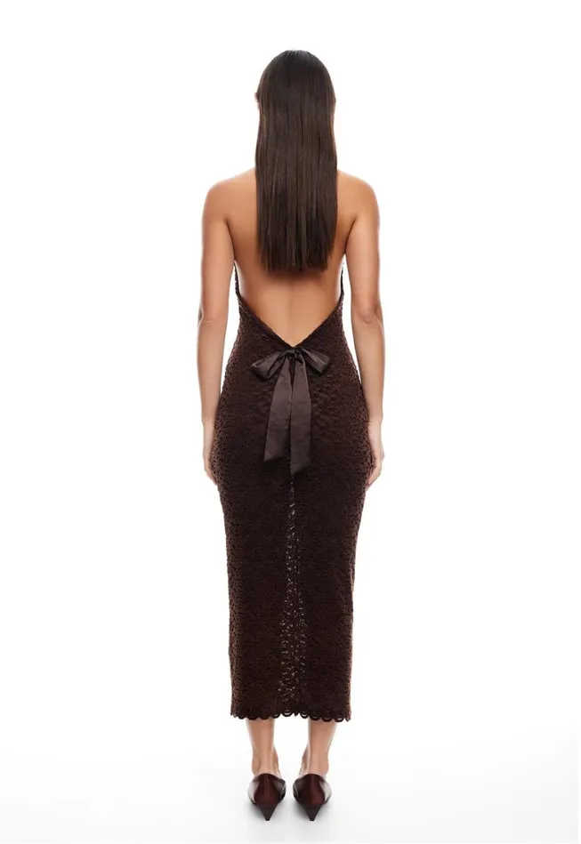 Dresses Women Lioness Fashion MEMBERS ONLY MIDI Chocolate Dresses Women Lioness Fashion MEMBERS ONLY MIDI Chocolate