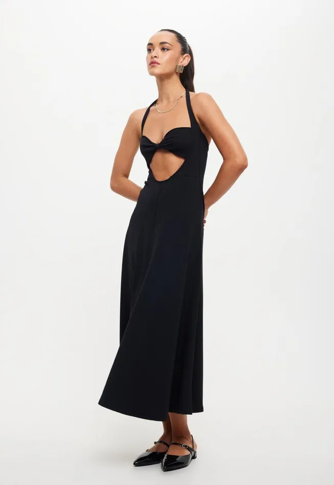 Dresses Women Lioness Fashion NIRVANA MIDI DRESS Onyx