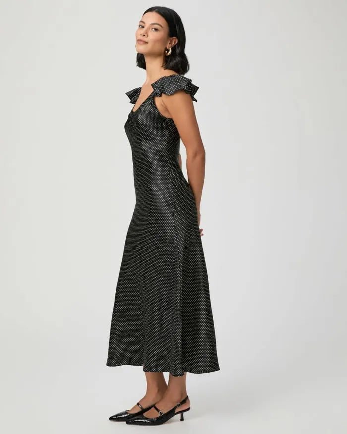 Dresses Women PAIGE Agoura Dress 8211 BlackTravertine Silk Dresses Women PAIGE Agoura Dress 8211 BlackTravertine Silk