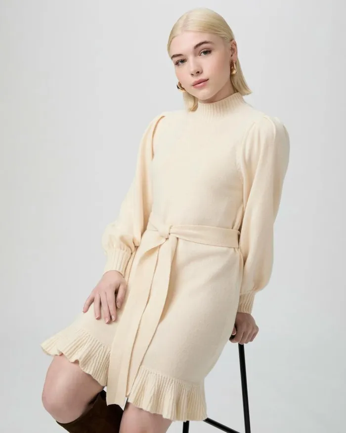 Dresses Women PAIGE Julita Petite Dress 8211 Latte Foam