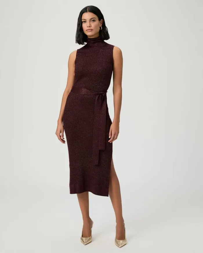 Dresses Women PAIGE Zoelle Dress 8211 Burgundy Sparkle Dresses Women PAIGE Zoelle Dress 8211 Burgundy Sparkle