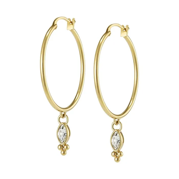 Earrings Women Olivia Burton Dainty Gold Plated Hoop Earrings