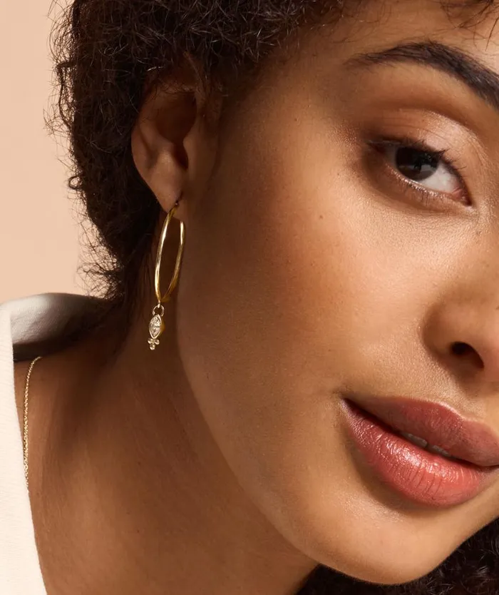 Earrings Women Olivia Burton Dainty Gold Plated Hoop Earrings