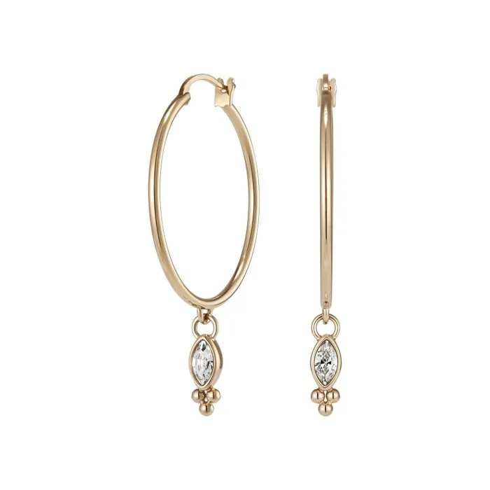 Earrings Women Olivia Burton Dainty Rose Gold Plated Hoop Earrings
