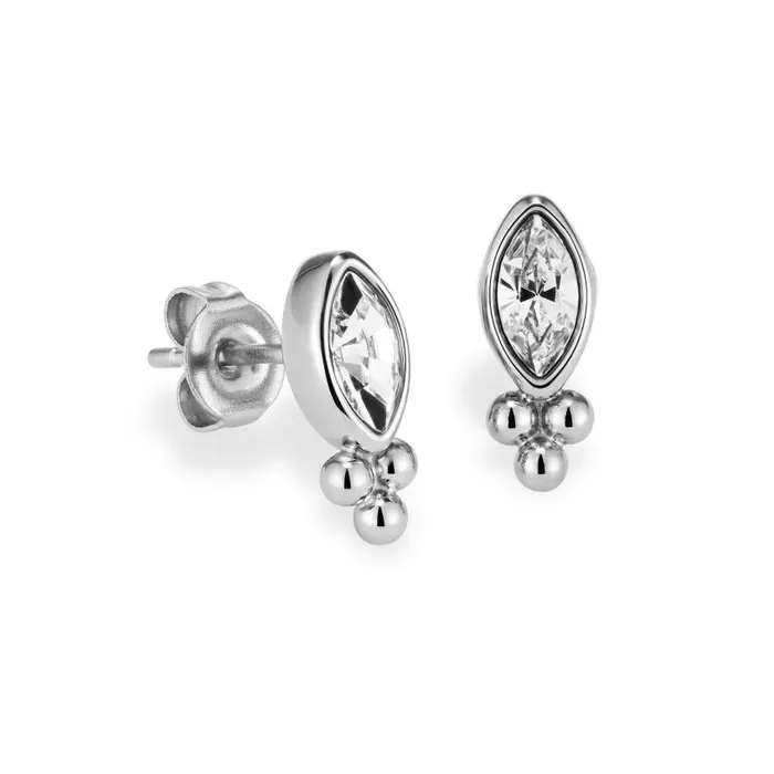 Earrings Women Olivia Burton Dainty Silver Tone Stud Earrings