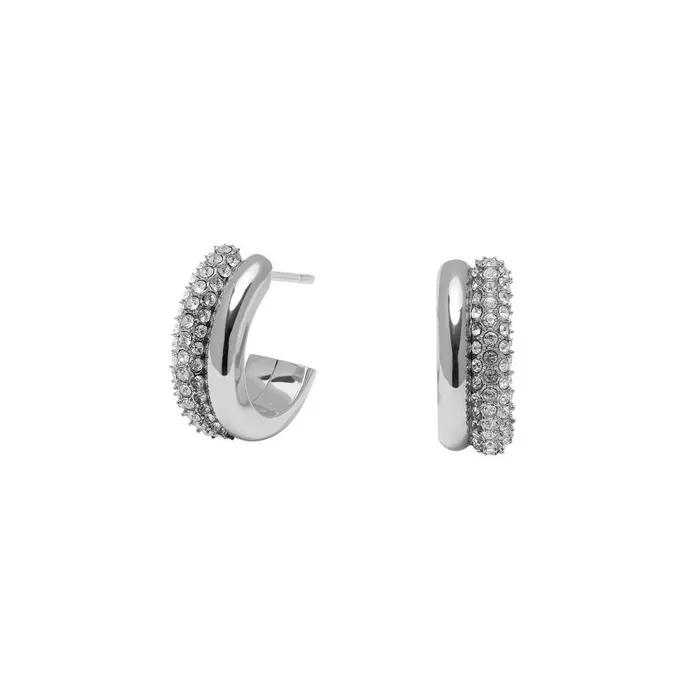 Earrings Women Olivia Burton Entwine Silver Hoop Earrings