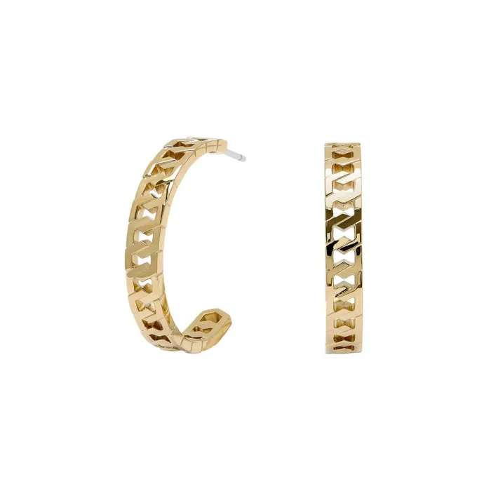 Earrings Women Olivia Burton Honeycomb Gold Link Hoop Earrings