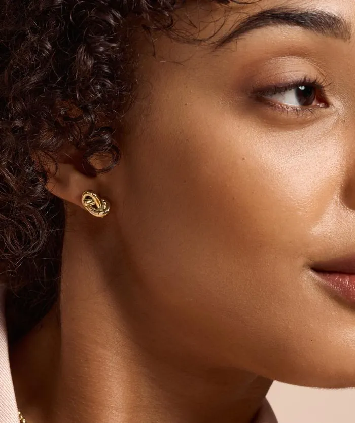 Earrings Women Olivia Burton Lovers Knot Gold Plated Stud Earrings