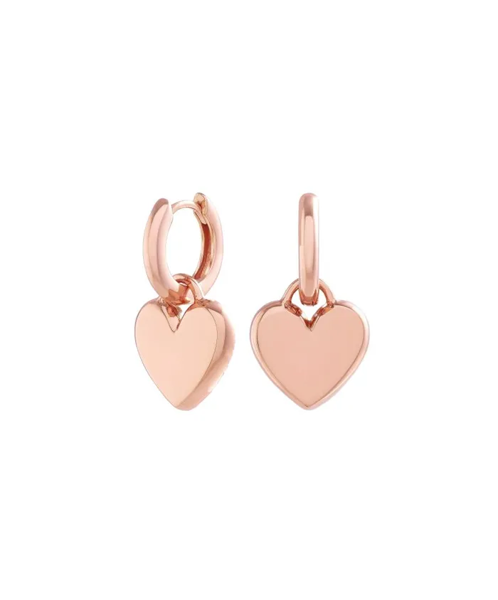 Earrings Women Olivia Burton Rose Gold Heart Huggie Hoops