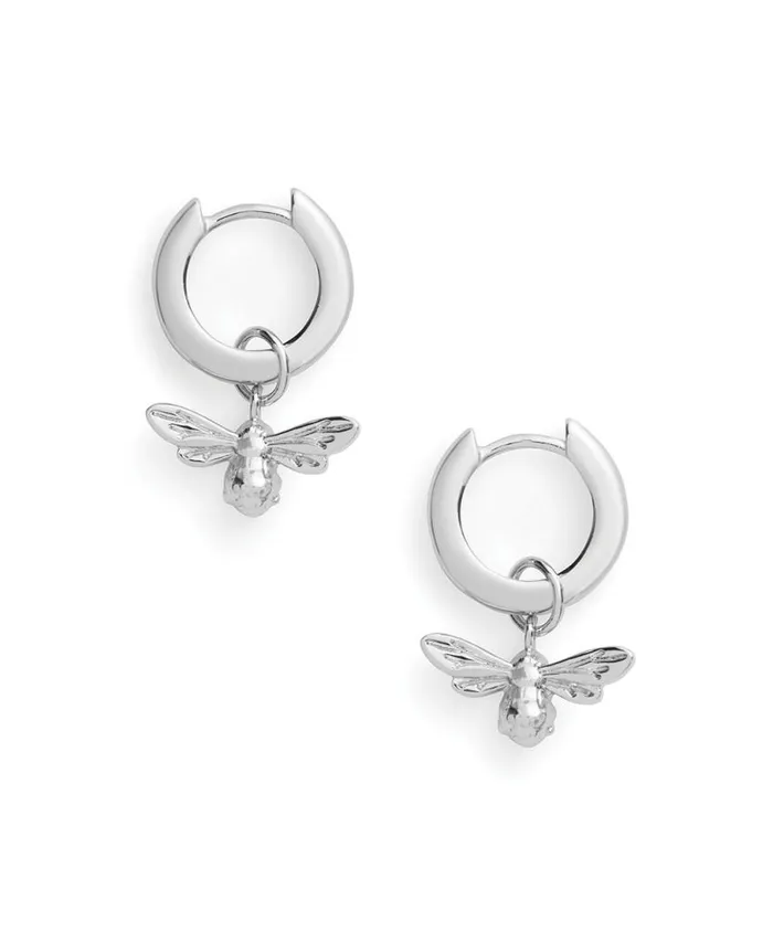 Earrings Women Olivia Burton Silver Bee Huggie Hoops Earrings Women Olivia Burton Silver Bee Huggie Hoops