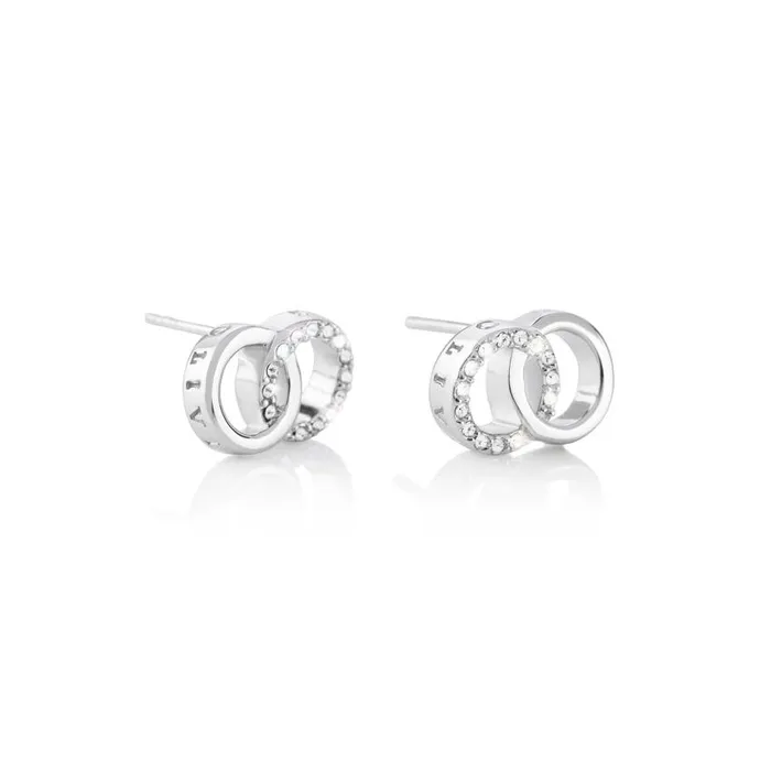 Earrings Women Olivia Burton Silver Interlink Stud Earrings
