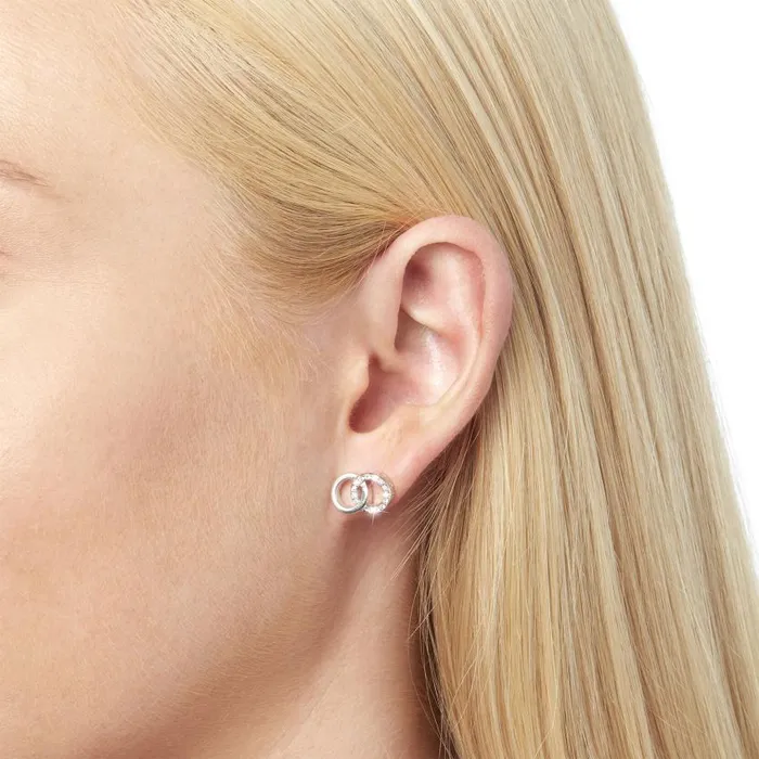 Earrings Women Olivia Burton Silver Interlink Stud Earrings