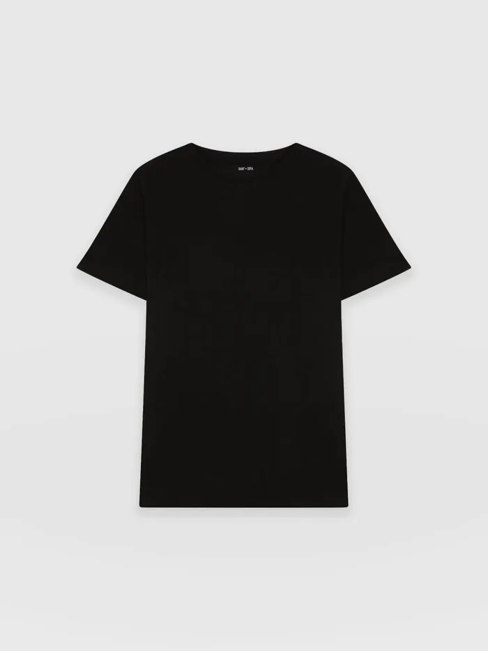 Easy Cotton Tee 8211 Black Black Women Saint And Sofia TShirts and Tanks