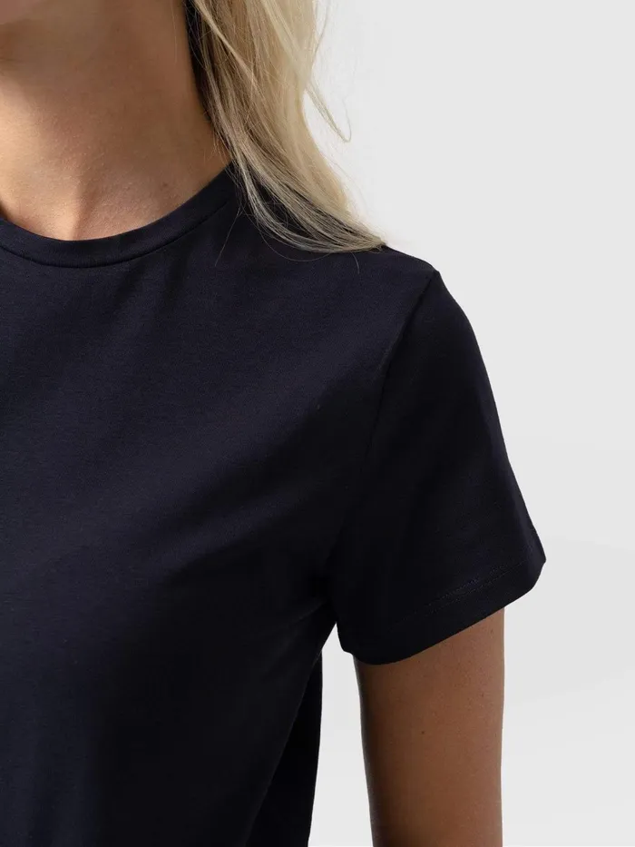 Easy Cotton Tee 8211 Navy Navy Women Saint And Sofia TShirts and Tanks