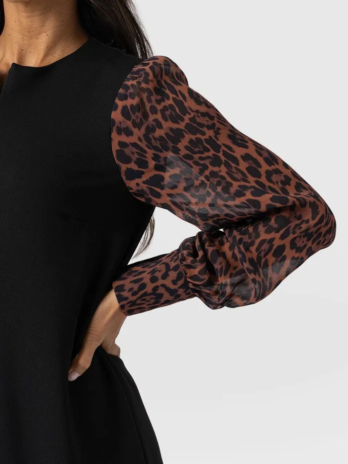 Esme Zip Up Dress 8211 Brown Leopard Brown Leopard Women Saint And Sofia Dresses