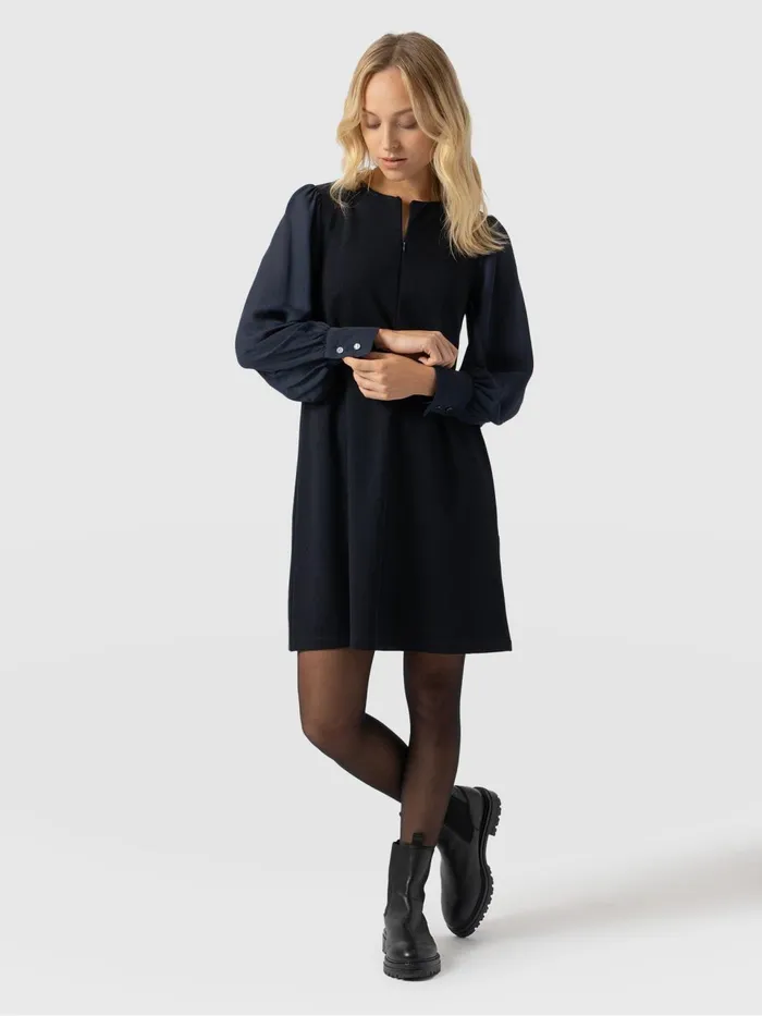 Esme Zip Up Dress 8211 Navy Navy Women Saint And Sofia Dresses