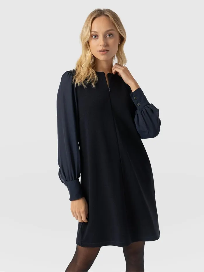 Esme Zip Up Dress 8211 Navy Navy Women Saint And Sofia Dresses