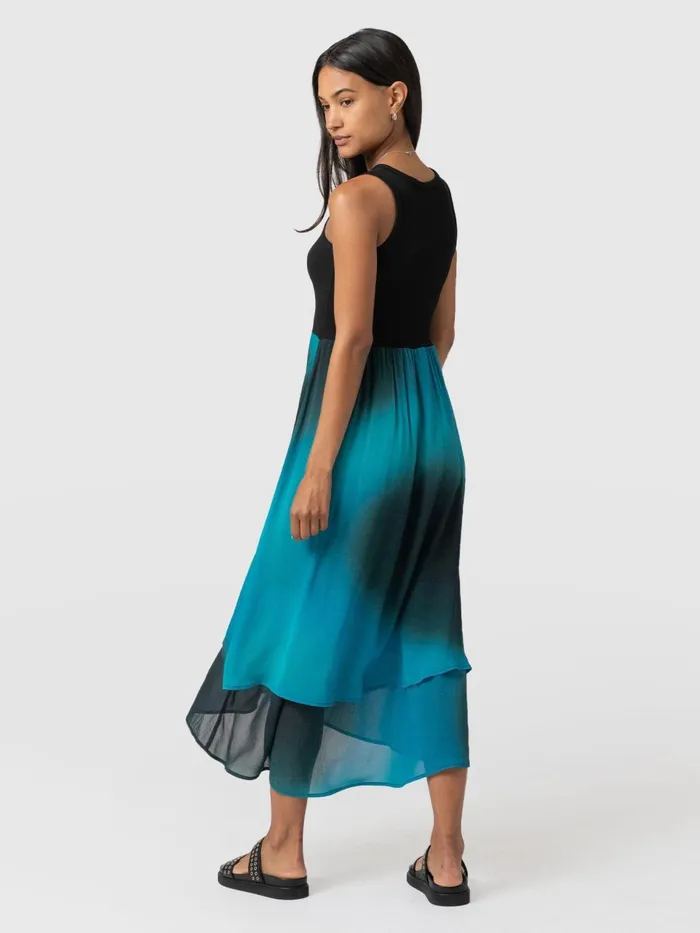 Etta Layered Dress 8211 Blue Coral Blue Coral Women Saint And Sofia Dresses